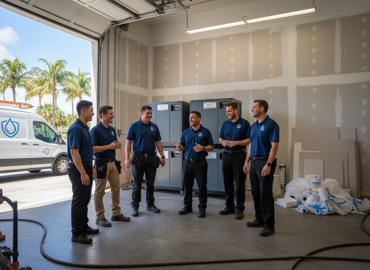 The Boca Raton FL Mold Remediation team at work in Boca Raton